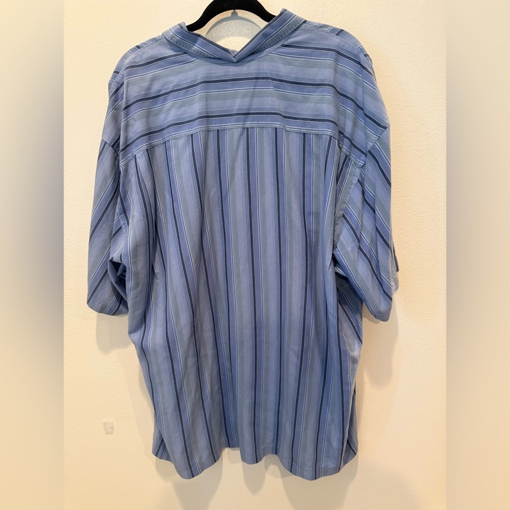 Tommy Bahama Casual Blue Striped Shirt 100% silk - Picture 5 of 5